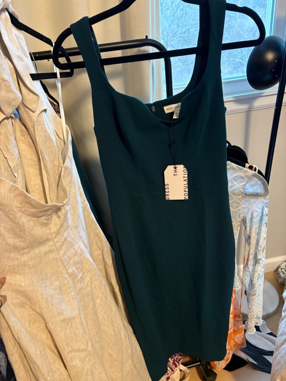 Dress the Population Deep Teal Midi Dress